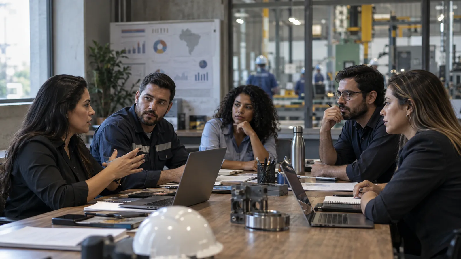 Marketing and sales teams discuss a misaligned opportunity handoff in an industrial company